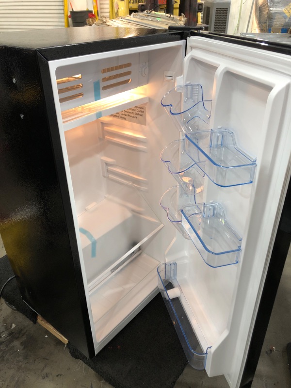 Photo 1 of FRIGIDAIRE EFR376-BLACK 3.1 Cu Ft Black Retro Bar Fridge with Side Bottle Opener
