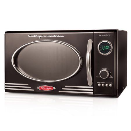 Photo 1 of ***PARTS ONLY*** Nostalgia 0.9 Cu. Ft. Retro Countertop Small Microwave in Black
