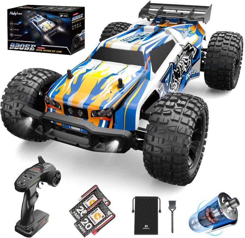 Photo 1 of Holyton Remote Control Car W/ LED Shell Lights, 1:10 RC Cars 48+ KM/H High Speed 40+ min Play , 4WD OffRoad Monster Truck for Adults & Kids Hobby RC Truck Vehicle, 2 Battery Crawler Toy Gift for Boy
