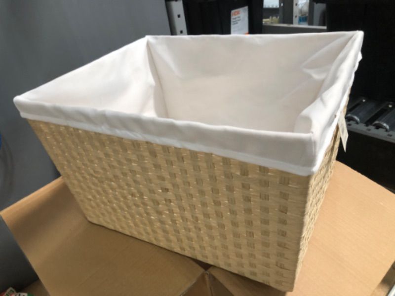 Photo 2 of 12" X 16" X 20" Lined Weave Laundry Basket - Brightroom™
