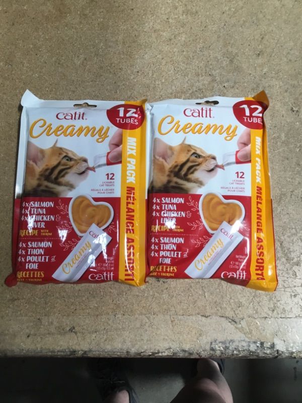 Photo 2 of ***NON-REFUNDABLE***
BEST BY 8/19/22
2 Catit Creamy Lickable Cat Treat, Healthy Cat Treat, Assortment, 12 Pack