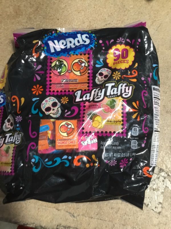 Photo 2 of ***NON-REFUNDABLE**
BEST BY 1/22
Nerds Guava/Mango Chile & Laffy Taffy Guava/Pineapple Halloween Candy Variety Pack, 40 Oz (90 Count)
