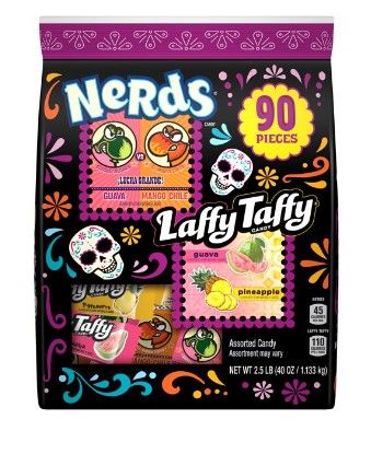 Photo 1 of ***NON-REFUNDABLE**
BEST BY 1/22
Nerds Guava/Mango Chile & Laffy Taffy Guava/Pineapple Halloween Candy Variety Pack, 40 Oz (90 Count)
