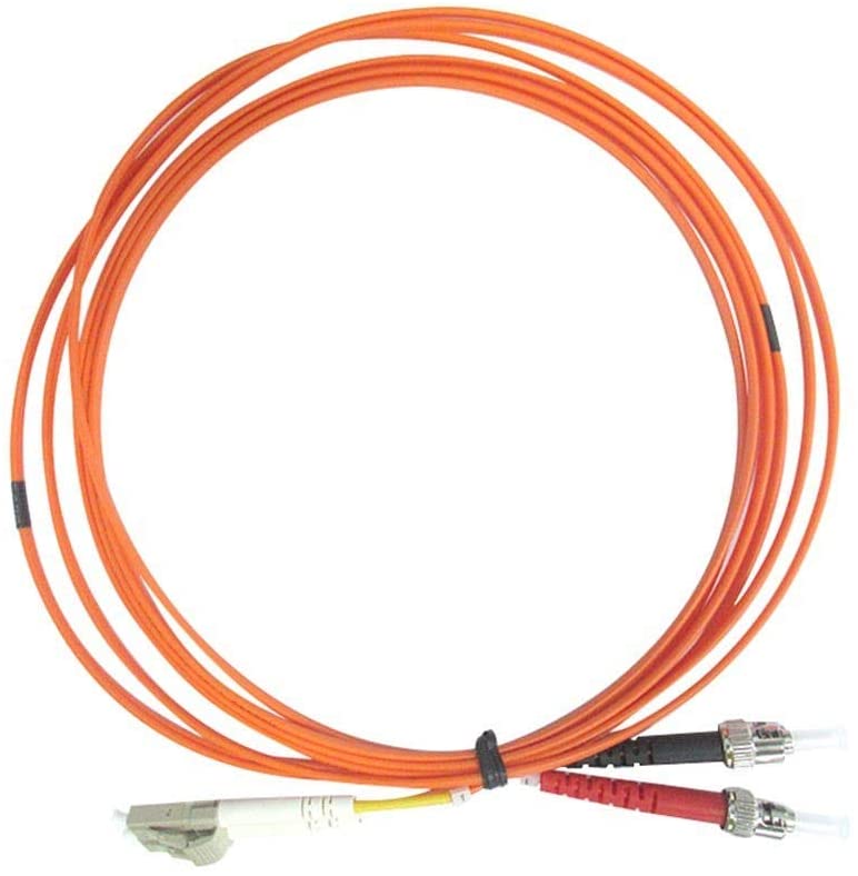 Photo 1 of 2 Monoprice OM1 Fiber Optic Cable - 10 Meters, LC/UPC-ST/UPC, Multi Mode, Duplex, 62.5/125 Micrometer Type, 2.0mm, OFNR
