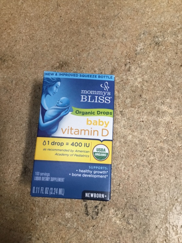 Photo 2 of **NON-REFUNDABLE**
BEST BY 2/24
Mommy's Bliss Baby Organic Vitamin D Drops - 0.11oz (100 Servings)
