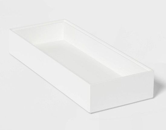 Photo 1 of 6" x 15" Compartment Drawer White - Threshol BOX OF 4
