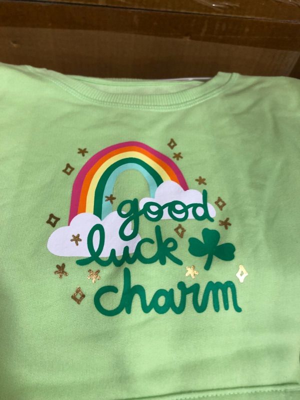 Photo 5 of Cat & Jack Toddler Girls' 'Good Luck Charm' Long Sleeve Dress 4T Green (Box of 12) 