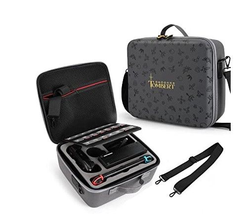 Photo 2 of  Tombert Travel Carrying Case For Nintendo Switch, Zelda design, Deluxe Protective Hard Shell Carry Bag Fits Pro Controller for Nintendo