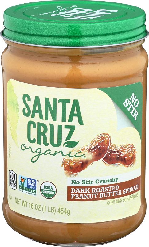 Photo 2 of **NON-REFUNDABLE***
BEST BY 10/22
Santa Cruz Organic, Peanut Butter Spread Dark Roasted Crunchy Organic, 16 Ounce
