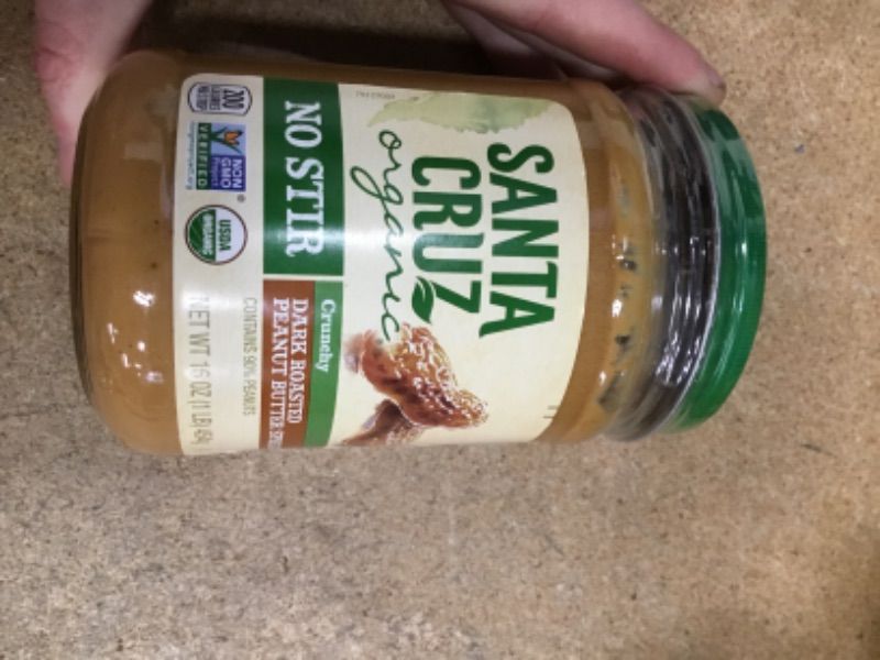 Photo 1 of **NON-REFUNDABLE***
BEST BY 10/22
Santa Cruz Organic, Peanut Butter Spread Dark Roasted Crunchy Organic, 16 Ounce
