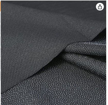 Photo 1 of Bundle of 5
Black Iron-On Woven Fusible Interfacing: Lightweight Woven Fusible Interfacing Iron On Polyester Single-Sided Interfacing for DIY Crafts Supplies