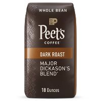 Photo 1 of  **NON-REFUNDABLE**EXP 08/10/22 2 PACK Peet's Major Dickason Dark Roast Whole Bean Coffee - 18oz
