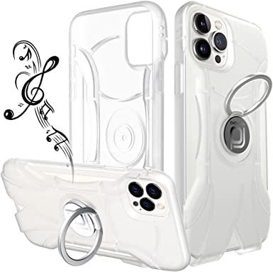 Photo 1 of Redroad Shockproof for iPhone 13 Pro/max  Case - 3D Protection Stereo Amplification Phone Case Cover with 360° Rotate Magnetic Ring Stand White/black  3 pack 
