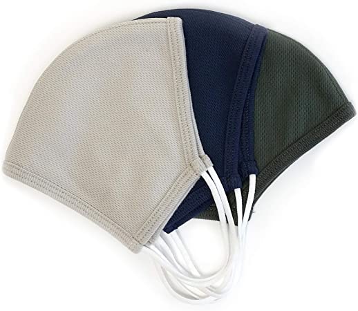 Photo 1 of EnerPlex Comfort 3-Ply Reusable Face Mask - Breathable Comfort, Fully Machine Washable, Face Masks Large (3-Pack) - Muted Metals/Cool Naturals 3 pack 
