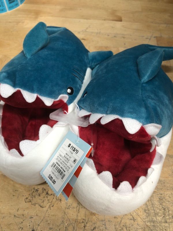 Photo 2 of Boys' Knox Shark Slippers - Cat & Jack™ Blue SIZE SMALL 13/1 
