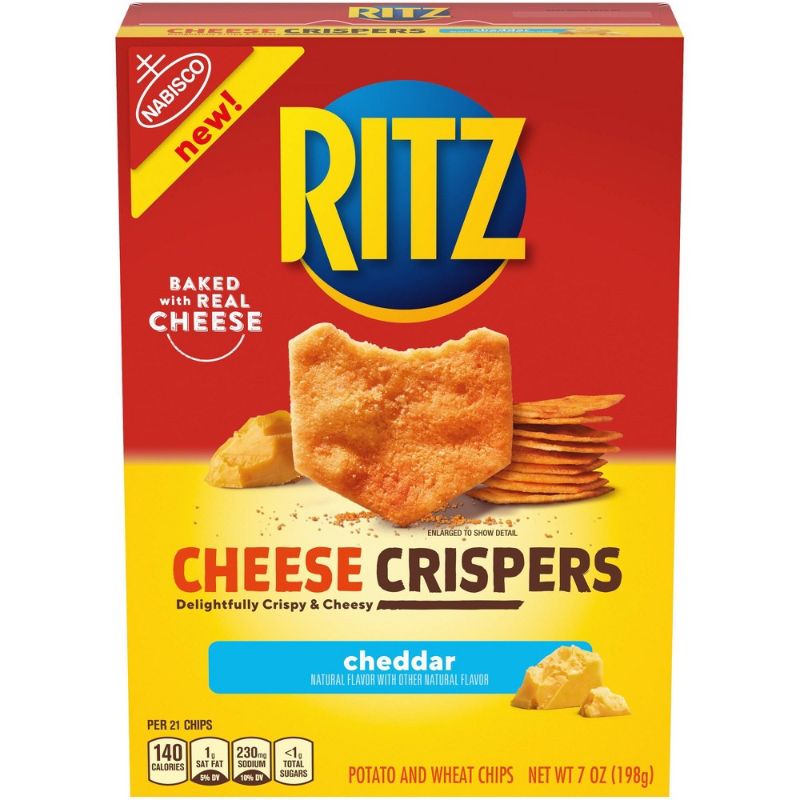 Photo 1 of **BEST BY MAY 27/2022-SOLD AS IS NO RETURNS**
Ritz Cheese Crispers Cheddar - 7oz

