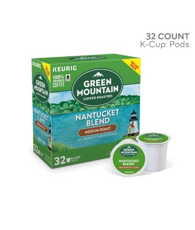 Photo 1 of **BEST BY DEC 13/23-SOLD AS IS-NO RETURNS**
Green Mountain Coffee Nantucket Blend K-Cup Pods, Medium Roast, 32 Count for Keurig Brewers
