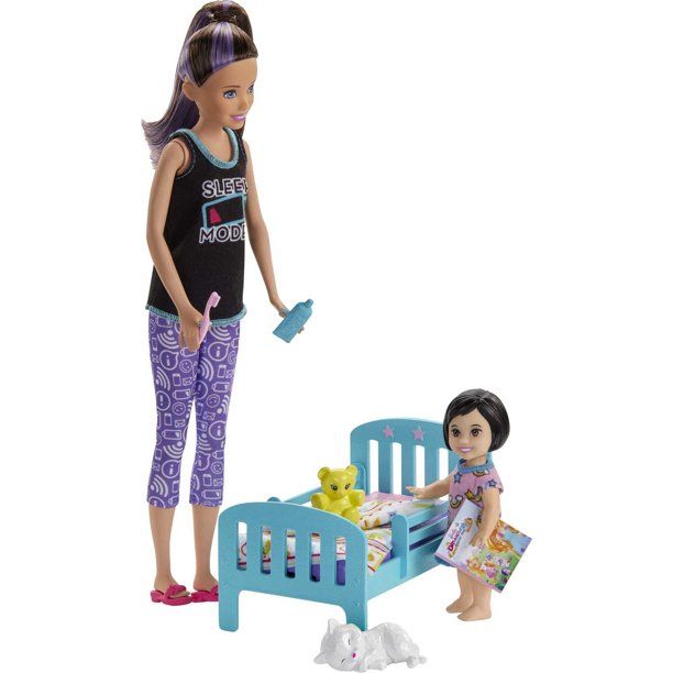 Photo 1 of Barbie Skipper Babysitters Inc. Bedtime Playset With Skipper Doll, Toddler Doll and More 2PACK
