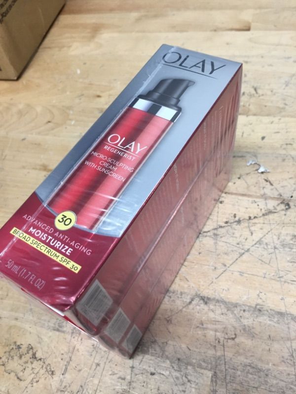 Photo 2 of **EXP 01/24**
Olay Regenerist Micro-Sculpting Cream Face Moisturizer with Sunscreen Broad Spectrum - SPF 30 - 1.7 fl oz 3PACK