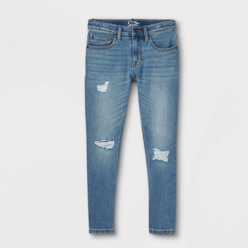 Photo 1 of 3pcks of Boys' Relaxed Fit Stretch Taper Jeans - Art Class™ Light Wash size 6
