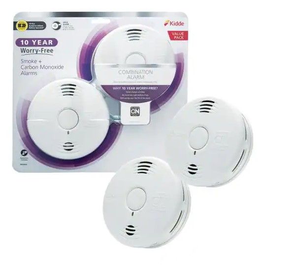 Photo 1 of 10-Year Worry Free Smoke & Carbon Monoxide Detector, Lithium Battery Powered with Voice Alarm, 2-Pack
