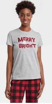 Photo 1 of 12 PCKS OF Women's Merry & Bright Pajama T-Shirt // SIZE LARGE 
