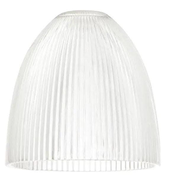 Photo 1 of 3pcks of 6 in. Clear Ribbed Dome Shade with 2-1/4 in. Fitter and 6 in. W
