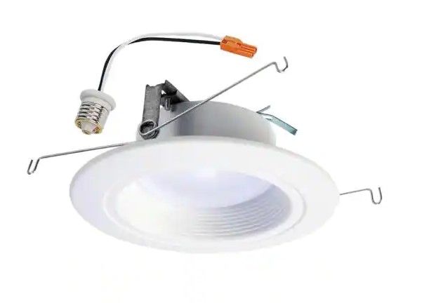 Photo 1 of RL 5 in. and 6 in. 2700K-5000K White Integrated LED Recessed Ceiling Light Trim at Selectable CCT, (665 Lumens)
