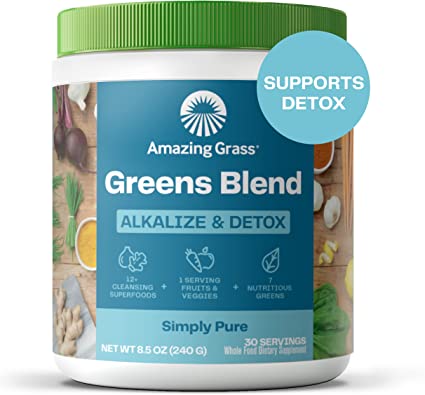 Photo 1 of Amazing Grass Greens Blend Alkalize & Detox: Cleanse with Super Greens Powder, Beet Root Powder, Digestive Enzymes, Prebiotics & Probiotics, 30 Servings (Packaging May Vary)
EXP DATE 2023