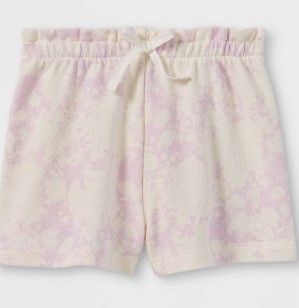 Photo 1 of 12PCKS OF Grayson Mini Toddler Girls' Ribbed Paperbag Waist Shorts - Purple

