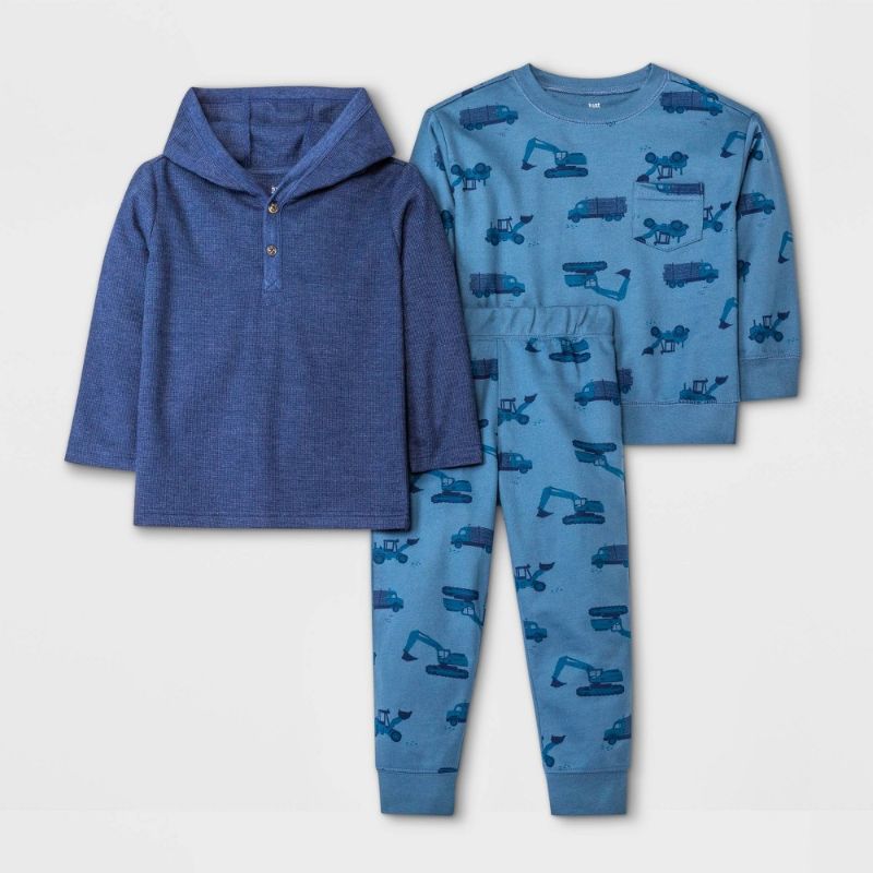 Photo 1 of 12PACKS OF Toddler Boys' 3pc Trucks Pullover Top & Jogger Pants Set - Just One You® Made by Carter's // SIZE 2T
