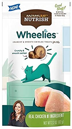 Photo 1 of 6PCKS OF Rachael Ray Nutrish Wheelies Cat Treats, Chicken, 2.2 Ounce Bag
EXP DATE 10/03/2022