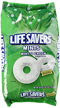 Photo 1 of 2pcks of LifeSavers Mints, Hard Wint-O-Green, 50oz Bag
Exp date April 21,2021 ( one bag is ripped but all candy is sealed )