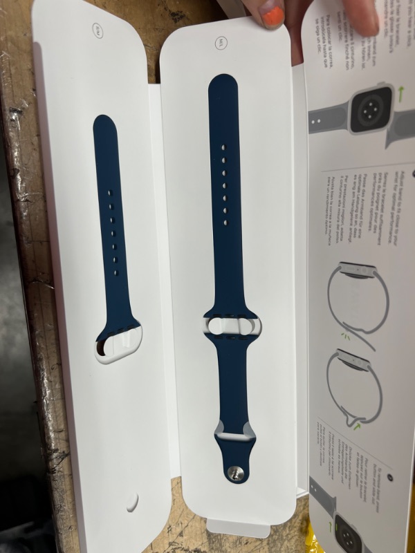 Photo 4 of Apple Watch Series 7 [GPS 41mm] Smart Watch w/ Blue Aluminum Case with Abyss Blue Sport Band. Fitness Tracker, Blood Oxygen & ECG Apps, Always-On Retina Display, Water Resistant
