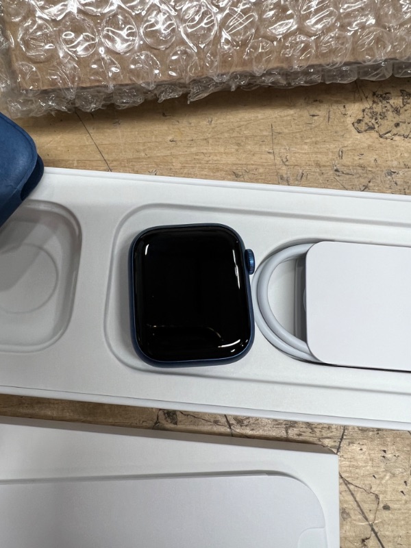 Photo 10 of Apple Watch Series 7 [GPS 41mm] Smart Watch w/ Blue Aluminum Case with Abyss Blue Sport Band. Fitness Tracker, Blood Oxygen & ECG Apps, Always-On Retina Display, Water Resistant
