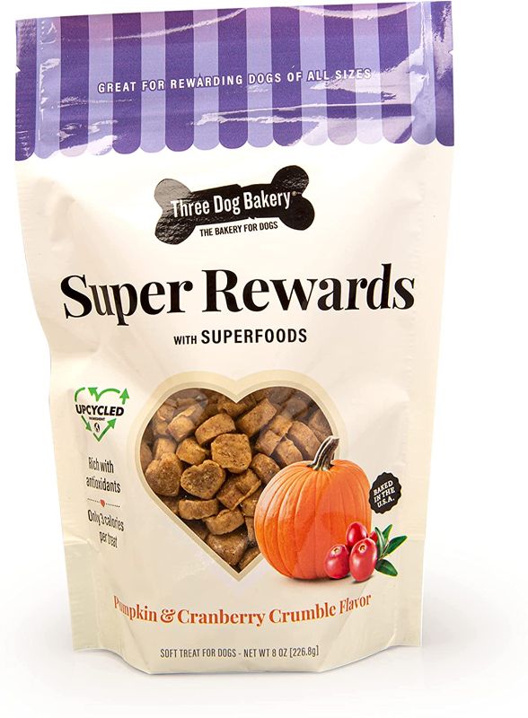 Photo 1 of  2 pack Three Dog Bakery Soft and Chewy Super Rewards with Superfoods Dog Treat (BB MAY 2023) 
