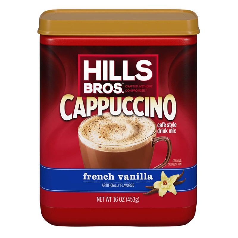 Photo 1 of (BB 06/22) Hills Bros Cappuccino French Vanilla, 16 Ounce (Pack of 4)
