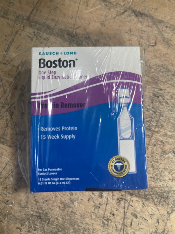 Photo 2 of (EXP 08 31 22) Boston One Step Liquid Enzymatic Cleaner - 0.12 Oz 15 PACK
