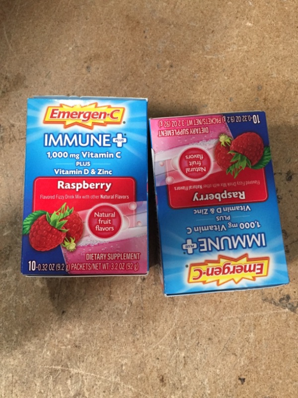 Photo 2 of ** EXP: JUN 2023 **   ** NON -REFUNDABLE **   ** SOLD AS IS**  ** SETS OF 2**
Emergen-C Immune + Raspberry 3.1 Oz by Alacer
