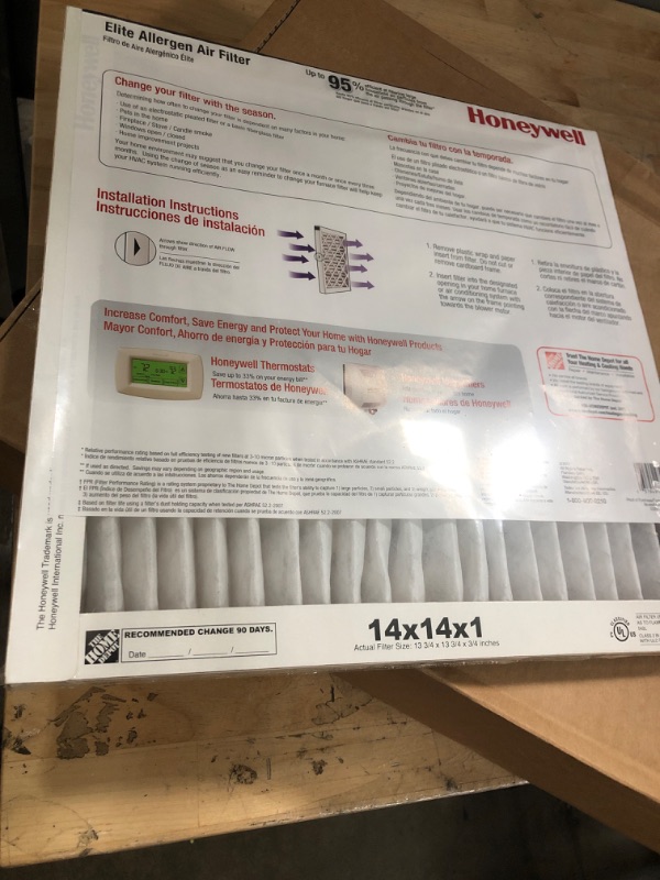 Photo 2 of 14 x 14 x 1 Elite Allergen Pleated MERV 13 - FPR 10 Air Filter
