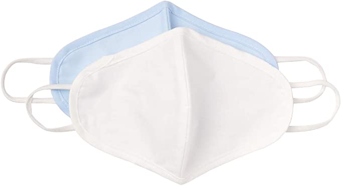 Photo 1 of 3 PACK**Lanier Wellness Kids 2-Layer Reusable Face Cover (Pack of 2), Blue/White
