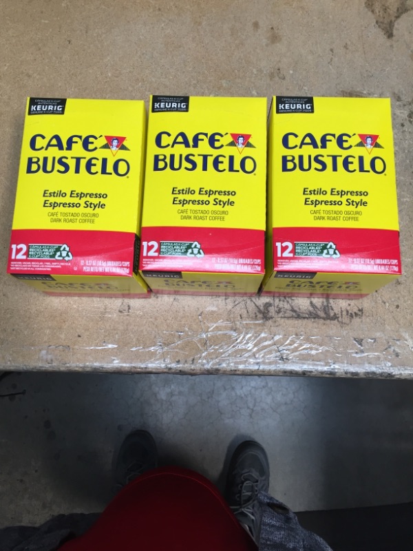 Photo 1 of ***NON-REFUNDABLE***
BEST BY 11/2/22
Cafe Bustelo, K-Cup Single Serve, 12 Count, 4.44oz Box (Pack of 3) (Espresso Style)
