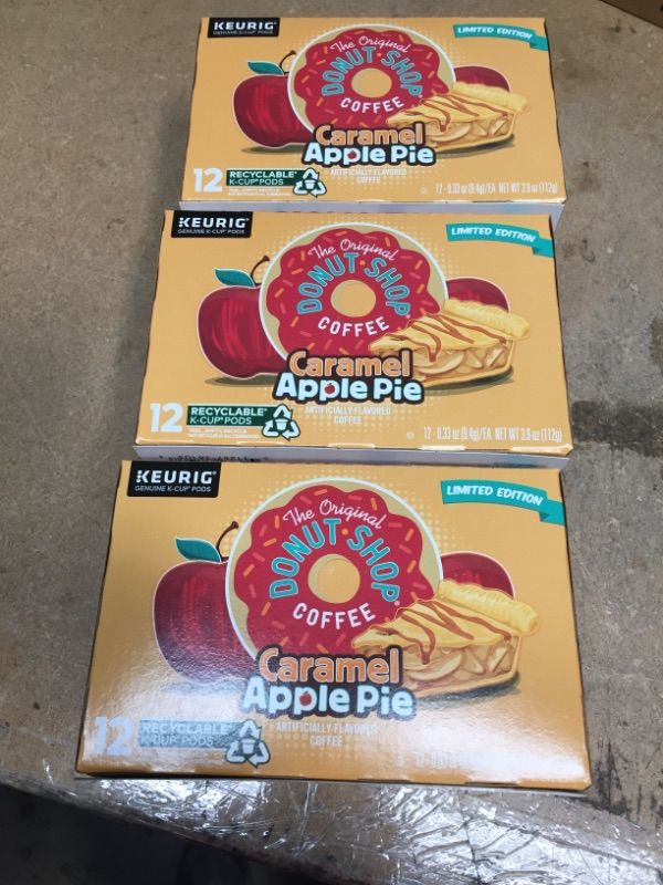 Photo 2 of **NON-REFUNDABLE**
BEST BY 8/4/22
The Original Donut Shop Coffee, Keurig K-Cup Pod, Light Roast, Caramel Apple Pie, 12 Count