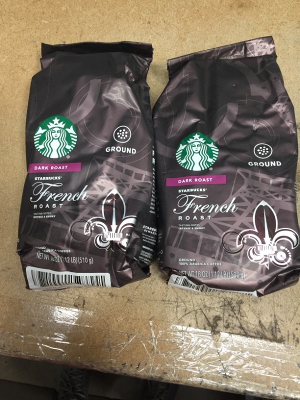 Photo 2 of ***non-refundable***
best by 5/5/22
2 bags
Starbucks Ground Coffee—Dark Roast Coffee—French Roast—100% Arabica— (18 oz)
