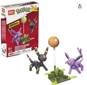 Photo 1 of Bundle of 6
Mega Pokemon Umbreon & Espeon Building Set with 122 Bricks and Special Pieces, Toy Gift Set for Ages 6 and Up