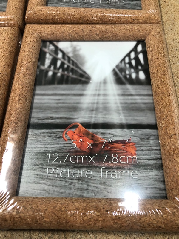 Photo 3 of 5'' x 7'' Wooden Picture Frames Set of 4 Brown 