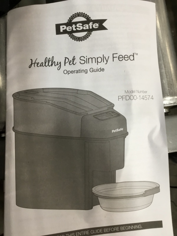 Photo 4 of PetSafe Healthy Pet Simply Feed Automatic Cat Feeder for Cats and Dogs - 24 Cups Capacity Pet Food Dispenser with Slow Feed and Portion Control (12 Meals per Day) - Includes Stainless Steel Bowl