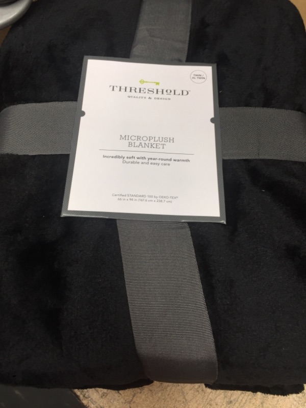 Photo 2 of **BOX OF 3** Microplush Bed Blanket - Threshold™ TWIN/XL

