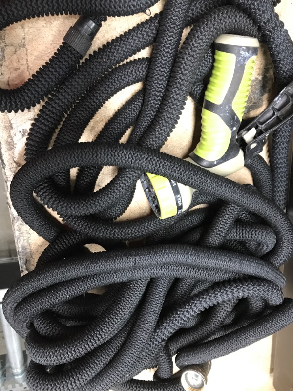 Photo 2 of **DAMAGED**MISSING PARTS** 3/4 in. 100 ft. Expandable Garden Hose Flexible Water Hose with 10 Function Nozzle Durable 3750D Water Hose