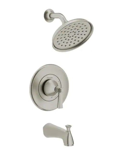 Photo 1 of 
American Standard
Rumson Single-Handle 1-Spray Tub and Shower Faucet with 1.8 GPM in Brushed Nickel Valve Included